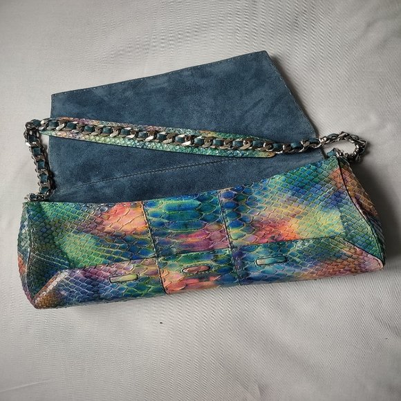 VBH Manila Shift Multicolor Python Bag 1st Edition-Handmade in Italy 148/300 - Picture 2 of 8